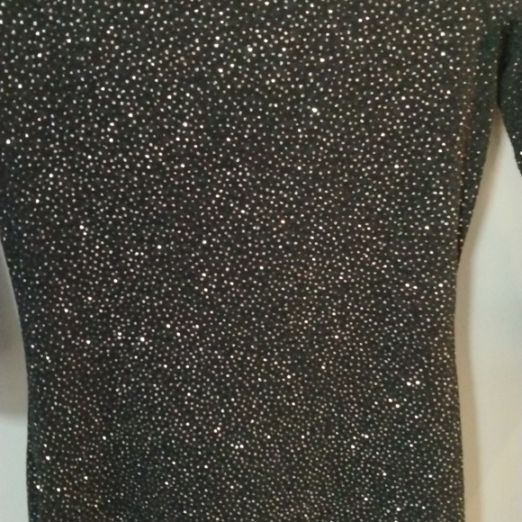 Beautiful Studio Y sparkly glitter drape open back cocktail black dress SIZE Sm - Picture 2 of 8